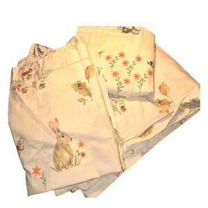 CUDDLEDOWN #1 Twin Duvet Cover 2 Pillowcase Woodland Animals Owls Bunny Squirels